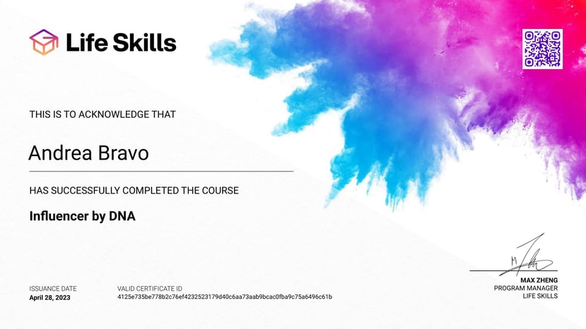 Life Skills - Influencer by DNA - Andrea Bravo - Certificate.pdf