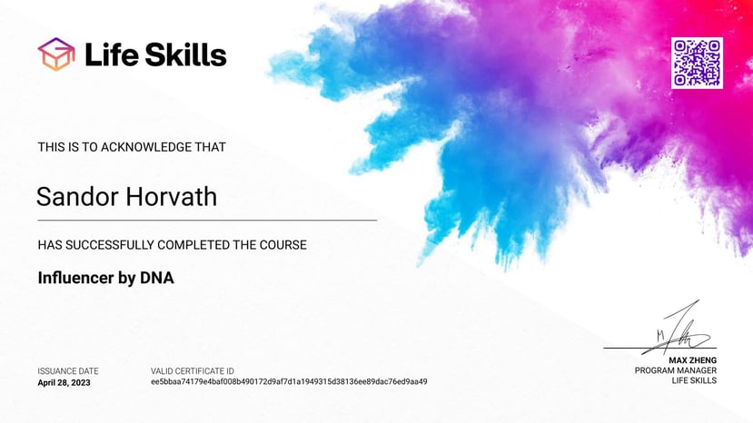 Life Skills - Influencer by DNA - Sandor Horvath - Certificate.pdf