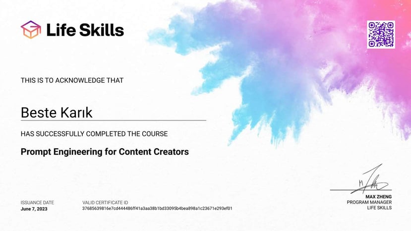 Life Skills - Prompt Engineering for Content Creators - Beste Karık